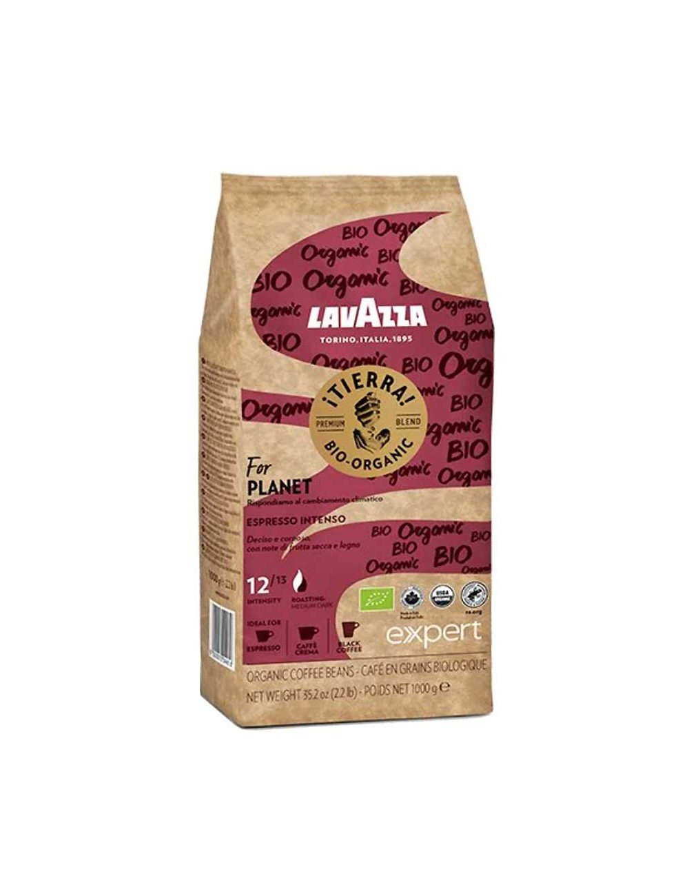 Lavazza Tierra Tierra Bio-organic Intense Coffee Beans 1kg
