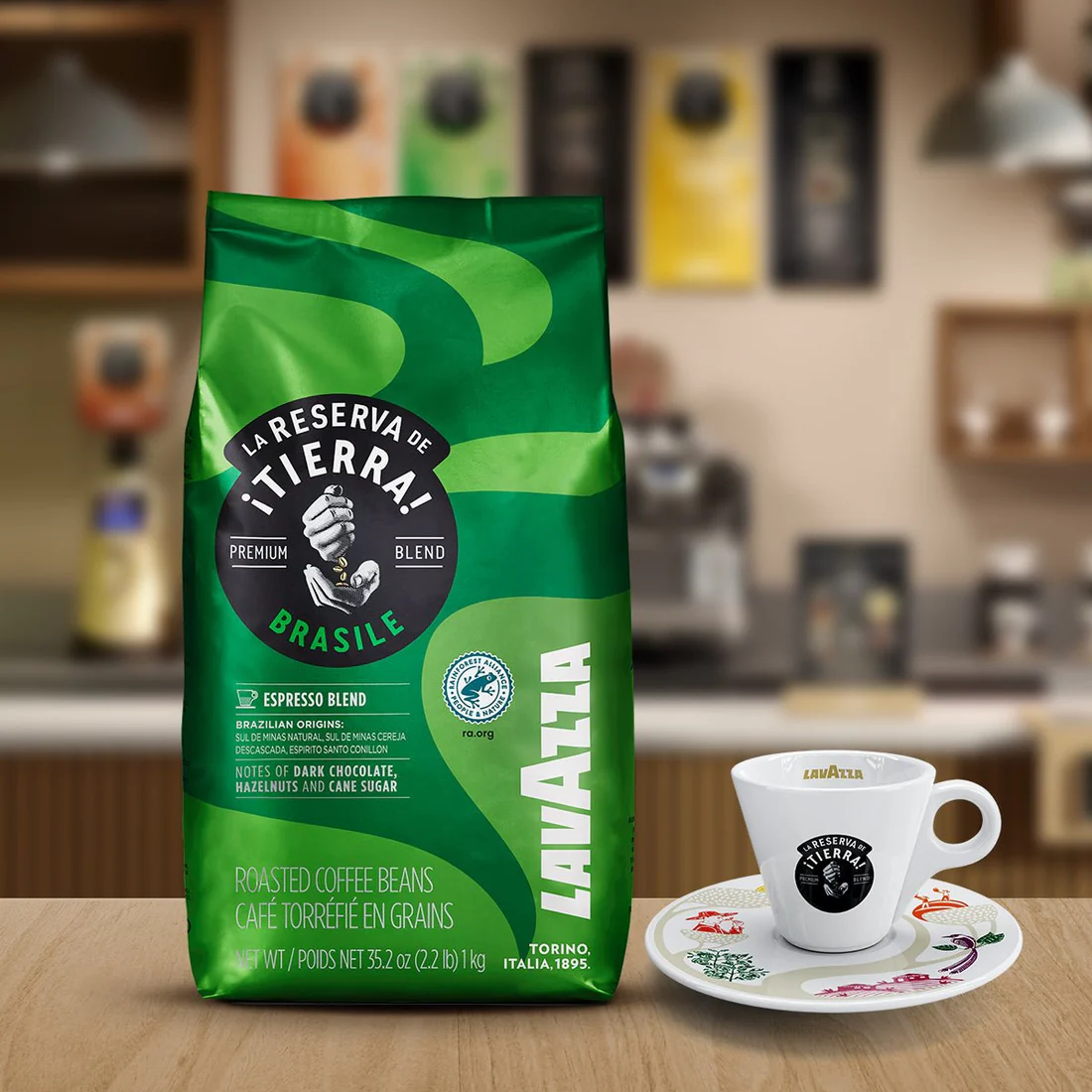 Lavazza Tierra Brasile Premium Blend Coffee Beans 1kg thumbnail 2