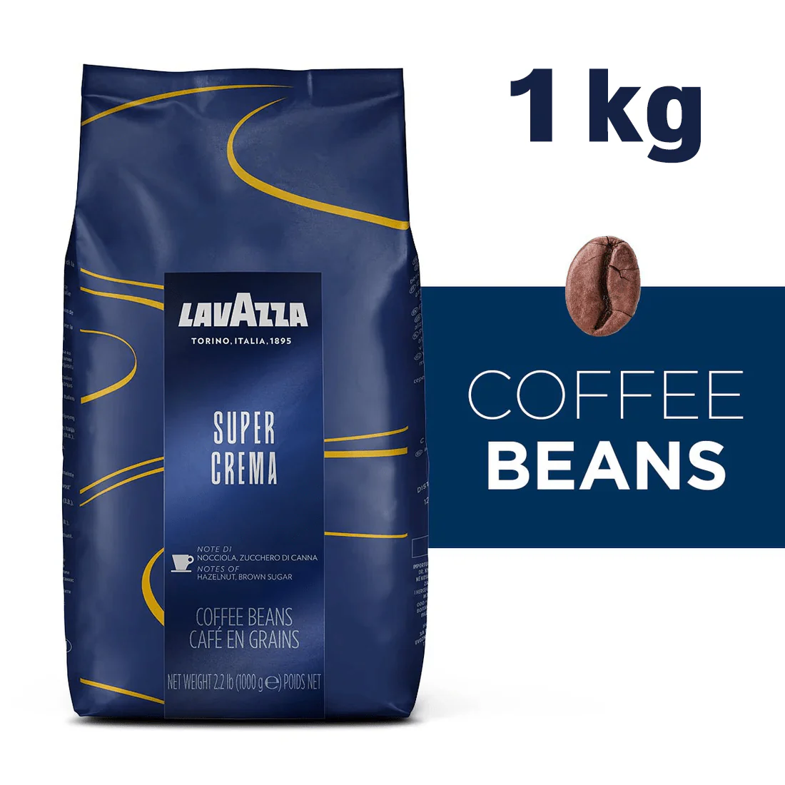 Lavazza Super Crema Coffee Beans 1kg