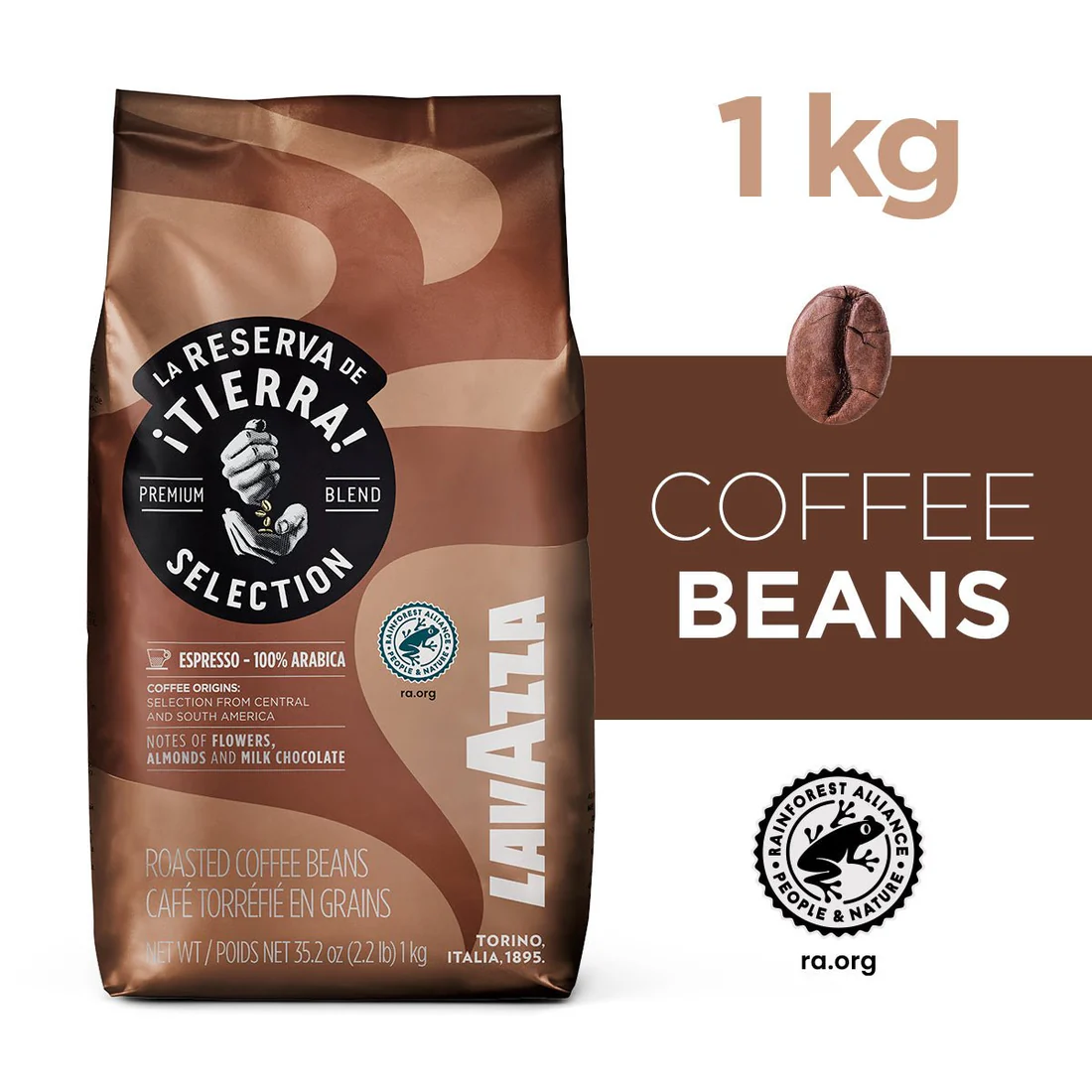 Lavazza Tierra Selection Coffee Beans 100% Arabica 1kg