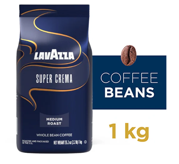 Lavazza Super Crema Coffee Beans (Medium Roast)  1kg