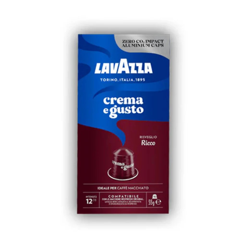 Lavazza Crema e Gusto Ricco Coffee Capsules - 10 Capsules